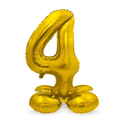 Abbildung von Figurenballon 4 stehend Gold 72 cm