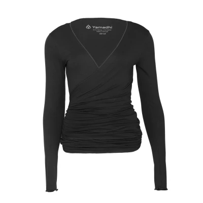 Abbildung von Yamadhi Yoga Wickeljacke Wickeljacke, Viskose, Schwarz M