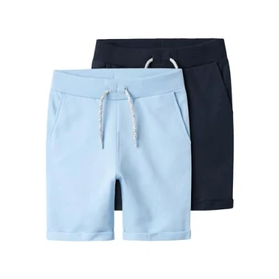 Abbildung von Name it Nkmvermo 2 PACK Jogginghose für Kinder, Größe: 158, Chambray blue
