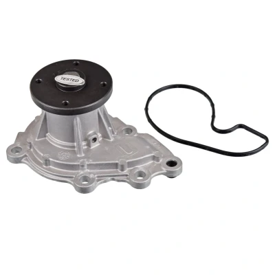 Abbildung von BLUE PRINT ADG09189 Wasserpumpe Aluguss mit Dichtung Stehbolzen Metall HYUNDAI: i10 I, II Schrägheck, KIA: Picanto II, III