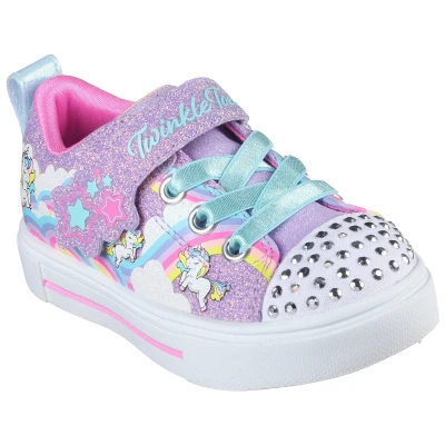 Abbildung von Skechers Twinkle Jumpin Lauflernschuh für Kinder, Größe: 21, Violeta Schuhe