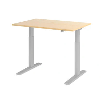 Abbildung von Hammerbacher Schreibtisch XMKA12 Ahorn/Silber