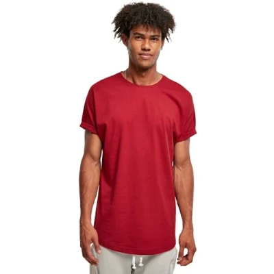 Abbildung von Urban Classics LONG Shaped Turnup Tshirt basic, Herren, Größe: XXL, Brickred