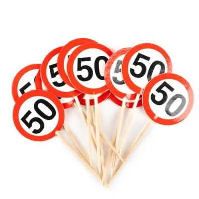 Abbildung von Geburtstagsdeko Party Picks 50 Geburtstag Deko Frau Mann 50. Tischdeko Tiwoca