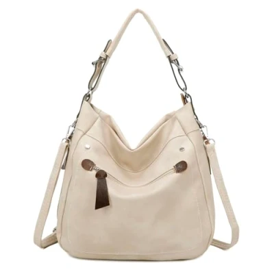 Abbildung von ITALYSHOP24 Schultertasche Damen Tasche Shopper Hobo Bag Handtasche CrossOver, als Shopper, Umhängetasche, Crossbag tragbar