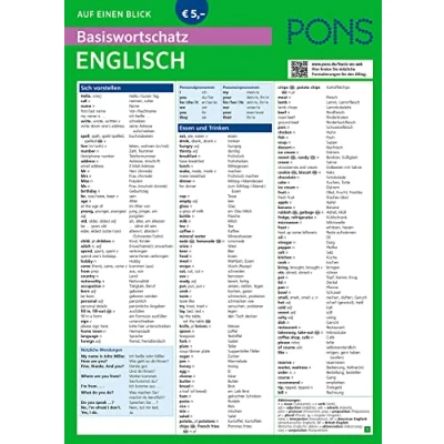 Abbildung von PONS Basiswortschatz Auf einen Blick Englisch (PONS Blick)