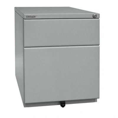 Abbildung von BISLEY Rollcontainer OBA mit 25 mm Top, 1 Universalschublade, HR Schublade, Metall, 355 Silber, 56.5 x 42 51.9 cm