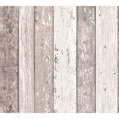 Abbildung von living walls Vliestapete &quot;Best of Wood`n Stone 2nd Edition&quot;, Holz, Landhaus Tapete Holzoptik Braun Creme