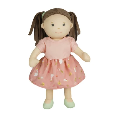 Abbildung von Stoffpuppe &#039;&#039;Lucie&#039;&#039; mit Kleidchen und frisierbaren Haaren, 32 cm