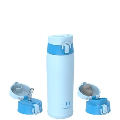 Abbildung von Super Sparrow Trinkflasche Edelstahl 18/8 Trinkbecher 500ml BPA Frei, Auslaufsicher Thermobecher, Trinkflaschen für Sport, Unterwegs, Schule, Outdoor, Büro, Zuhause