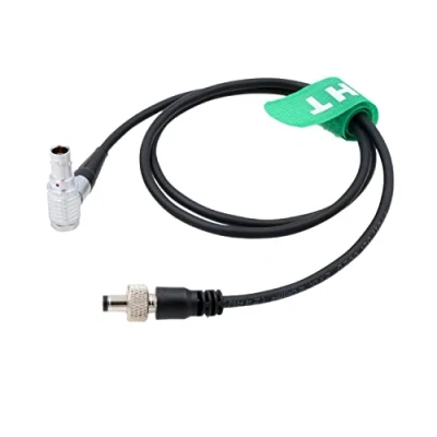Abbildung von Netzkabel für Alexa DSMC2 Kamera auf Atomos Ninja V Monitor, rechtwinklig, 2 polig 2,5 mm Gleichstrom, 80 cm
