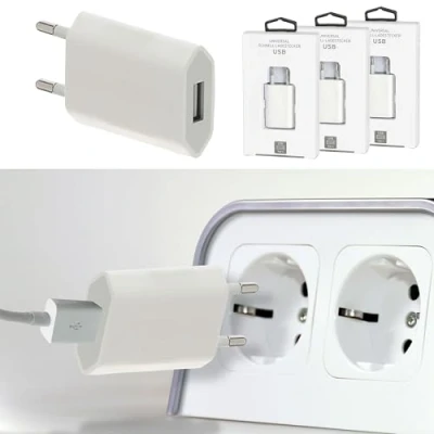 Abbildung von USB C Schnellladegerät 3er Set 5V 1A 10Watt 220V 56 60HZ Kunststoff weiß Netzteil Netzstecker Netzladeadapter (1 x 1A)