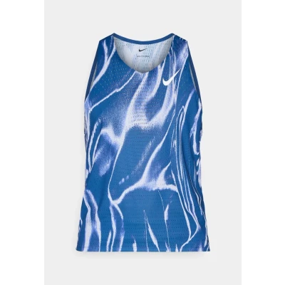 Abbildung von Nike AeroSwift Singlet Herren Blau Leichtes Lauf Top für maximalen Komfort und Performance
