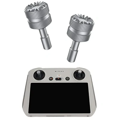 Abbildung von Motutech Funk Fernbedienung für DJI RC mit Display Mini 3 Pro Joystick Rocker Aluminiumlegierung CNC (grau)