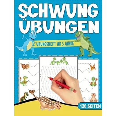 Abbildung von Schwungübungen Übungsheft Das kindgerechte Dinosaurier Vorschulbuch.: Ideal für Kindergarten, Vorschule und Grundschule.