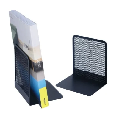 Abbildung von Wedo 651201 Buchstützen Office (2er Set, Drahtmetall) schwarz