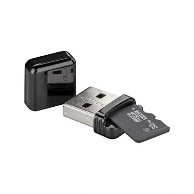 Abbildung von Goobay microSD Cardreader mit USB 2.0 Anschluss, schwarz Speicherkarte