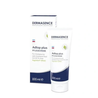 Abbildung von DERMASENCE Adtop plus Pflegecreme, 100 ml Hydratisierende und schützende Körperpflege für trockene bis sehr Haut schützt vor Feuchtigkeitsverlust pflegende Handcreme parfümfrei