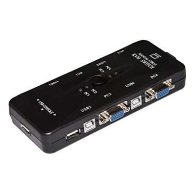 Abbildung von Link lkkwm4 KVM Switch für 4 PC USB/VGA mit 1 Maus, Tastatur USB und Monitor VGA Kabel enthalten