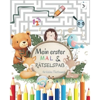 Abbildung von Mein erstes MAL &amp; RÄTSELBUCH:für kleine Tierfreunde ab 3 Jahre: Verbinden,vergleichen,Fehler finden mit niedlichen Aquarelletieren