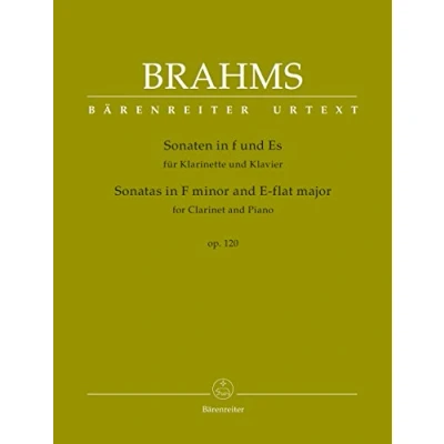 Abbildung von Sonaten in f Moll und Es Dur für Klarinette Klavier op. 120. Spielpartitur mit Stimmen, Urtextausgabe