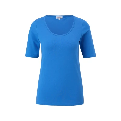 Abbildung von s.Oliver MIT Uausschnitt Tshirt basic, Damen, Größe: 36, Royalblau