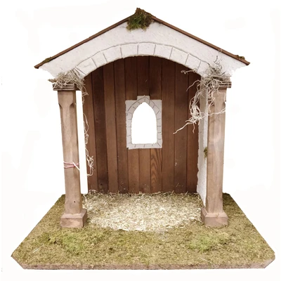 Abbildung von Alfred Kolbe Krippe &quot;Krippenstall für 25 cm Figuren, Weihnachtsdeko&quot;, (1 tlg.), Echtholz