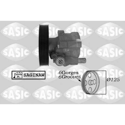 Abbildung von SASIC 7074012 Hydraulikpumpe hydraulisch 6 125mm OPEL: Vivaro A Kastenwagen, Combi, Movano RENAULT: TRAFIC 2 Kasten
