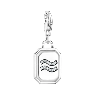 Abbildung von Thomas SABO Charm Aquarius SIGN Anhänger silvercoloured, Damen, Größe: One Size, Silver coloured