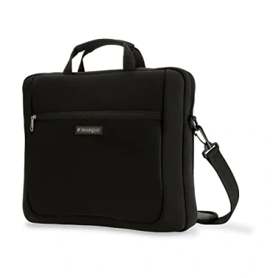 Abbildung von Kensington Laptoptasche 12 Zoll Simply Portable Neoprentasche, tragbare Tasche für Laptops und Tablets, Mit Tragegriff Schultergurt Männer Frauen, schwarz, K62569US