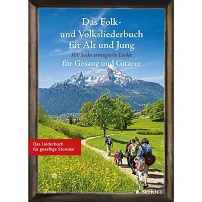 Abbildung von Das Folk und Volksliederbuch für Alt Jung: 100 leicht arrangierte Folksongs Volkslieder Gesang Gitarre. Liederbuch. (Liederbücher Jung)