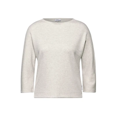 Abbildung von CECIL Damen B322619 Kurzes Melange Shirt, Desert Beige Melange, L EU