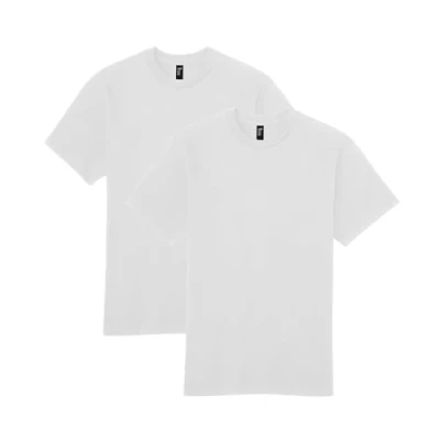 Abbildung von Gildan Unisex Erwachsene, 2 Pack, Style Gh000 T Shirt, Weiß (2 er Pack), L (2er