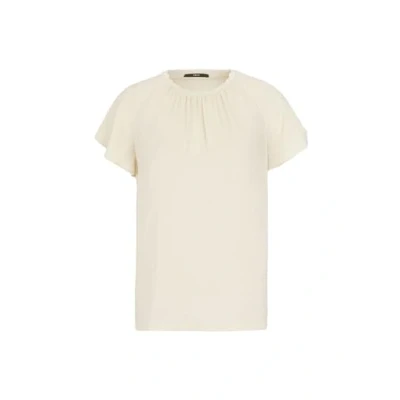 Abbildung von zero MIT Kurzen RÜSCHENÄRMELN Tshirt basic, Damen, Größe: 36, Eggnog