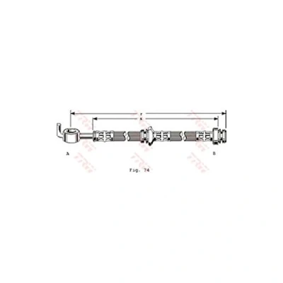 Abbildung von TRW PHD163 Bremsschläuche 436 M10x1 OPEL: Frontera A Sport SUV Cabrio, Campo, SUV, ISUZU: Trooper I