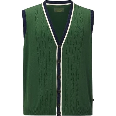 Abbildung von Charles Colby DUKE Thalen Strickjacke, Herren, Größe: 4XL, Dunkelgrün gemustert