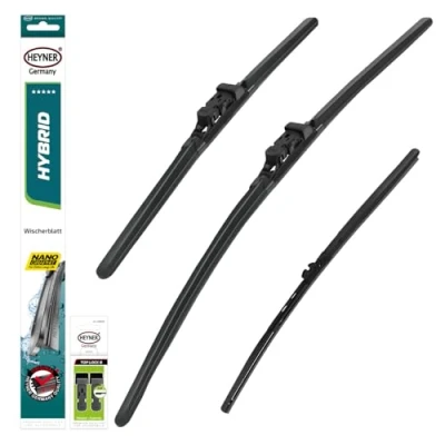 Abbildung von HEYNER® Scheibenwischer Set mit Heckscheibenwischer passend für MINI COUNTRYMAN (10.2016 10.2024) HYBRID Flachbalkenwischer Front und Heckwischer