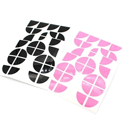 Abbildung von Finest Folia Emblem Ecken Folie kompatibel mit BMW selbstklebend wasserfest Aufkleber Glanz Auto Zubehör (K004 Schwarz Rosa)