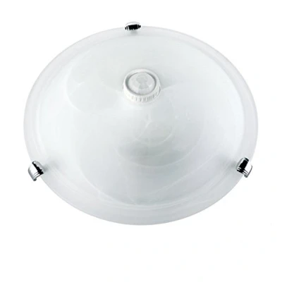 Abbildung von Maclean MCE22 Deckenleuchte mit Bewegungsmelder und Dämmerungssensor, 360 Sensor, PIR Deckenlampe, Plafond, 30cm Durchmesser, Infrarot Led weiß 2xE27 Max. 40W