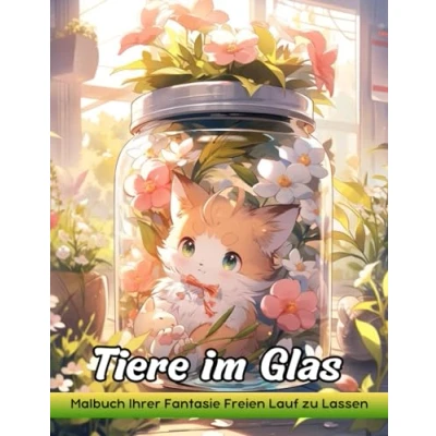 Abbildung von Tiere Im Glas: Malbuch Für Erwachsene Mit Tieren Glas Zum Stressabbau Und Zur Entspannung