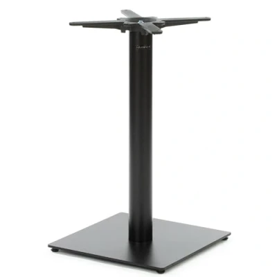 Abbildung von Dublino Tischgestell Schwarz Premium PJ6088 Metall Höhe 73 cm Gewicht 18 kg Bodeplatte 43x43 max Tischplattengröße 80x80 cm/Ø 90