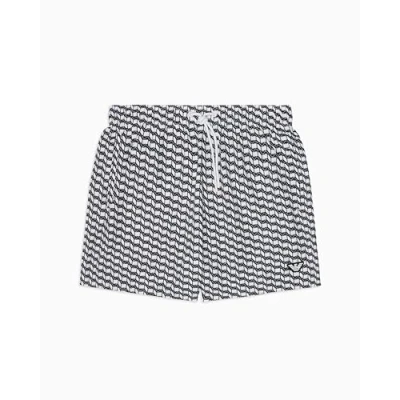 Abbildung von Emporio Armani Badeshorts, Herren, Größe: XL, White/black