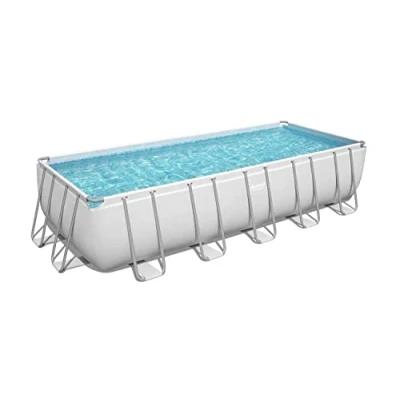 Abbildung von Bestway Framepool Power Steel™ (Komplett Set), Frame Pool mit Filterpumpe 640x274x132 cm, grau
