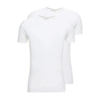 Abbildung von Jockey 24/7 Microfiber Air T Shirt 2er Pack leichte Shirts für Herren mit 4 Wege Stretch, Kurzarm und Rundhals Ausschnitt, lockere Passform, Set, in Weiß