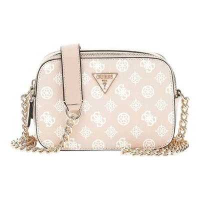 Abbildung von Guess Noelle Crossbody Camera Umhängetasche, Damen, Größe: One Size, Sand logo