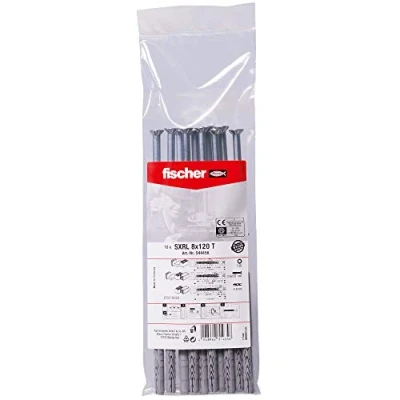 Abbildung von fischer SXRL 8 x 120 T Constructie/kozijnpluggen T30 verzonken schroef verzinkt staal (10st)