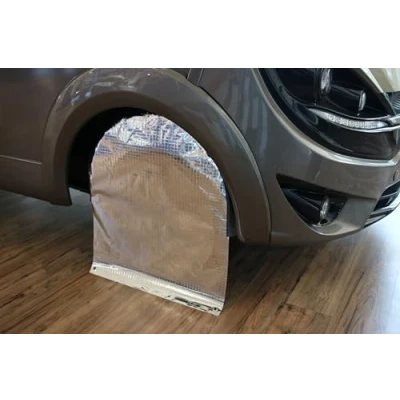 Abbildung von Hindermann Radschutzhülle mit Sonnenreflektion Reisemobile Reifengröße 15&quot;