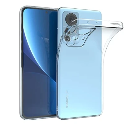 Abbildung von EAZY CASE Hülle kompatibel mit Xiaomi 12 Pro Schutzhülle Silikon, Ultra dünn, Slimcover, Handyhülle, Silikonhülle, Backcover, Durchsichtig, Klar Transparent