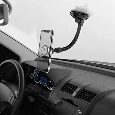 Abbildung von MONTOLA Magnetische Handyhalterung Windschutzscheibe mit Saugnapf SCHWANENHALS Autohalterung Handy Magnet fürs Auto