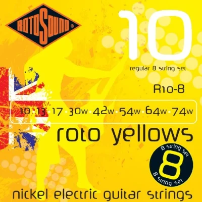 Abbildung von Rotosound R Roto E Gitarre 7 bis 12 str. vernickelt Satz 8 string Regular 10 74 R10